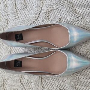ZAC Zac Posen Shimmering Silver Heels